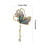 Delicate Dancing Chain Brooch Teardrop Wing Designs Sturdy-Blue 4