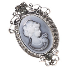 Broche camée vintage élégante avec cristaux étincelants pour-7