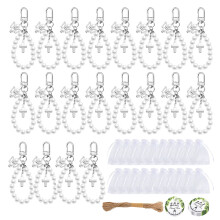 20Sets Chic Crosses Keyring Favors in Mesh Bags with Rope for