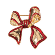 Elegant Butterfly Brooches Dress Accessory-Red and gold contras