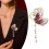 Delicate Dancing Chain Brooch Teardrop Wing Designs Sturdy-Blue 3