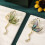 Delicate Dancing Chain Brooch Teardrop Wing Designs Sturdy-Blue 6
