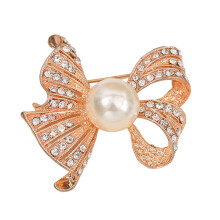 Butterfly Brooches Women Multifuntional-Pearl Rose Gold Bow