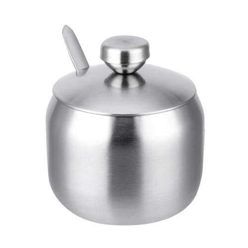 Clear Plastic Lid On Condiment Spice Jars Allows Easy Viewing Of