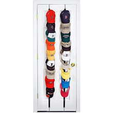Hat Organizer for Wall, Versatile Hat Holder with Adjustable Hooks, Durable Construction for Door Mountable Storage and Multiple Usage