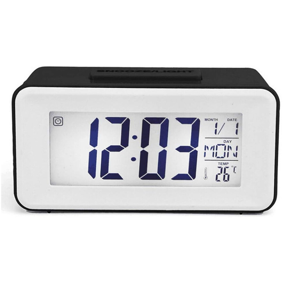 Easy Operation Clock for Kids and Seniors, Digital Alarm Clock with Temperature Display and Calendar Week, Ideal for Desktop and Bedside