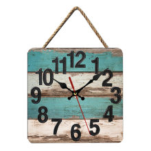 Vintage Round Rustic Wall Clock, Battery Operated Clocks, Silent Non-Ticking Decorative Clocks for Home (10 Inch)