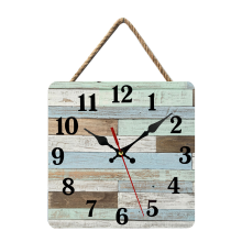 Vintage Round Rustic Wall Clock, Battery Operated Clocks, Silent Non-Ticking Decorative Clocks for Home (10 Inch)