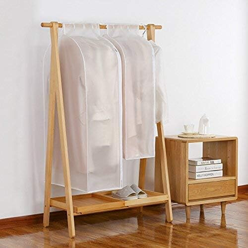 Garment Covers, Hanging Clothes Storage with Space-saving Foldable Design, Clear Visibility for Wardrobe Organization, Reusable Protection Against Dir 2