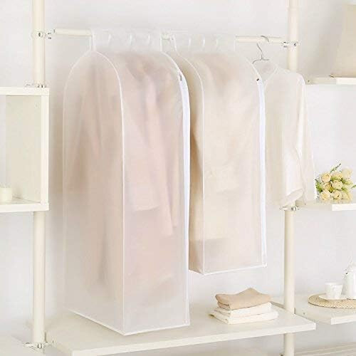 Garment Covers, Hanging Clothes Storage with Space-saving Foldable Design, Clear Visibility for Wardrobe Organization, Reusable Protection Against Dir 1