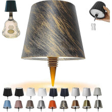 (Bronze) Wireless Bottle Lamp, 3 Color Rechargeable Wine Bottle Lights for Bars Restaurants