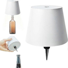 (White) Wireless Bottle Lamp, 3 Color Rechargeable Wine Bottle Lights for Bars Restaurants