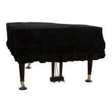 (150 to 160CM, black) Velvet Grand Piano Cover Piano Cover-antistatic Non-stick Ash