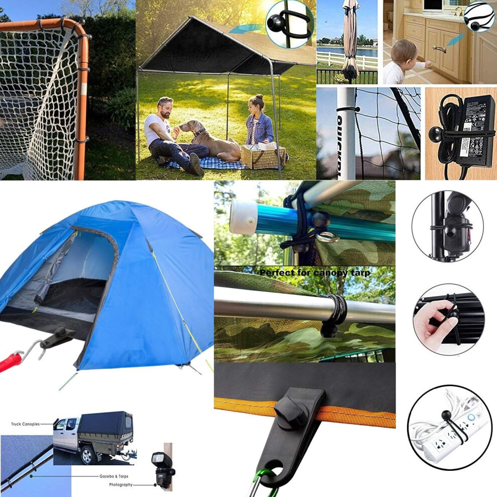 Portable Tarp Clips Non-Slip Strong Grip For Instant Anchor Point, Waterproof Weatherproof Lightweight, Easy To Loosen Without Overlock, Powerful 9128293497114
