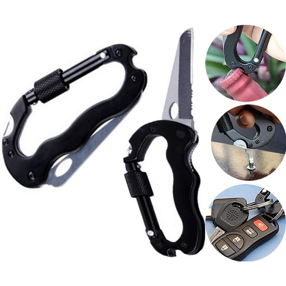 Survival Companion, Multitool Carabiner Edc Carabiners Keychain, Portable Outdoor Gear For Men With High-Quality Stainless Steel Tools, For Riding 9128293061865