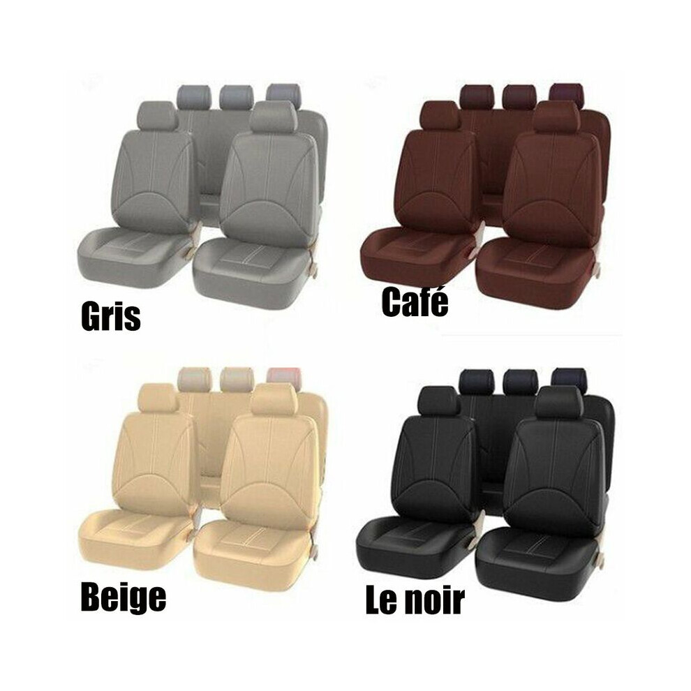 Leather Material Car Seat Cover, Suitable For Four Seasons, Universal Fit Premium Leather, Easy To Clean, Decorative For Car Interior, Front Seat 9128293497381