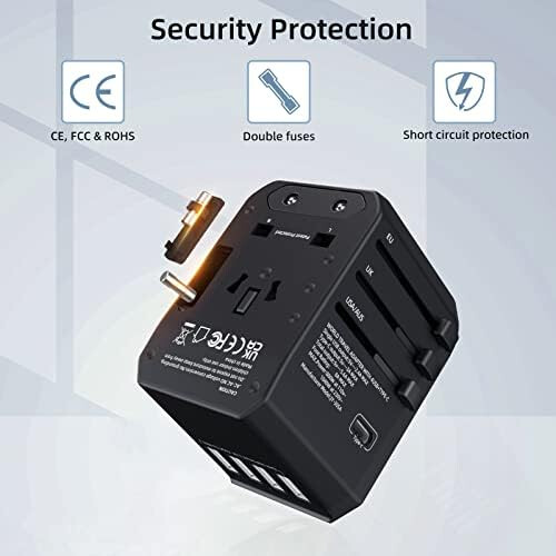 Προσαρμογέας Global Connect Universal, Smart Power Hub για διεθνή ταξίδια, σταθμός USB γρήγορης 1