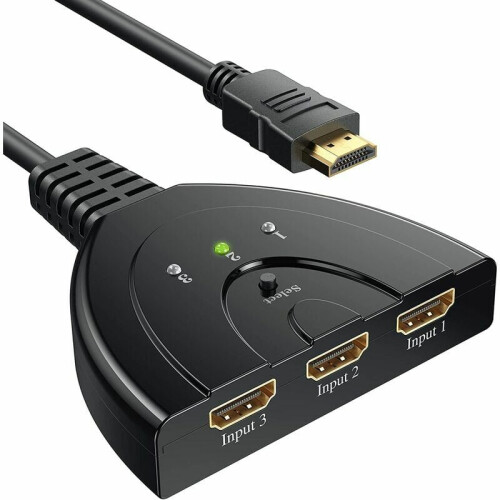 HDMI Switch3X1, Εναλλαγέας HDTV 4K για υποστήριξη 3D, Αυτόματη ανίχνευση ενεργής συσκευής,