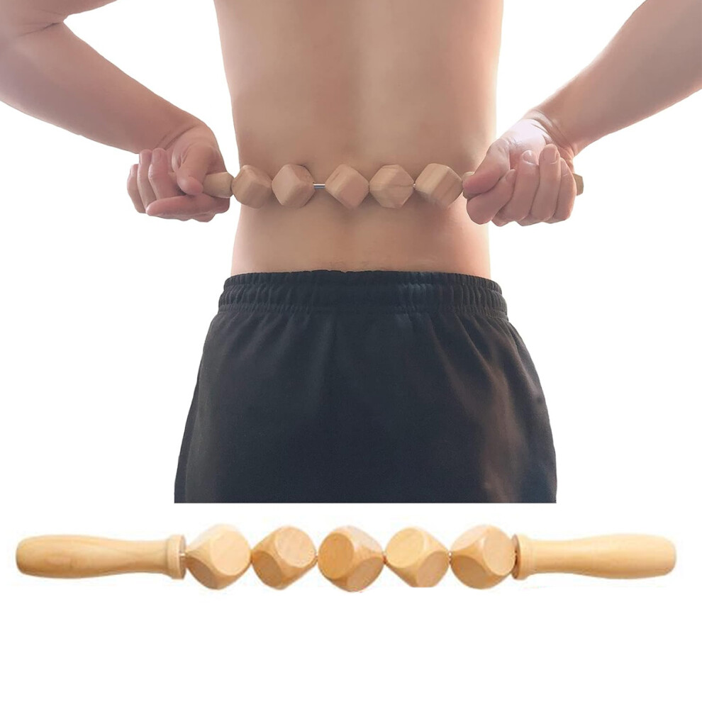 Therapeutic Foot and Body Roller for Cellulite Reduction, Portable Massager for Stress Relief and Muscle Pain Relief, Wood Therapy Tool with