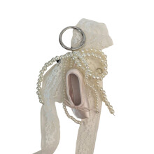 Elegante balletschoenen sleutelhanger mobiele telefoon-Wit
