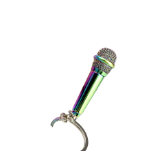 Simulatie microfoon sleutelhanger voor muziekliefhebbers- kleur