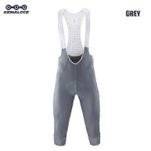 (XS, grey) Men Cycling 3/4 Pants Shorts Blank Blue/Black/Grey 5D Gel Pad MTB Bike Bib Pants Top Quality Quick Dry