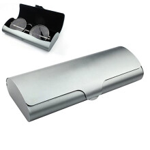 Glasses Storage Box Aluminum Alloy, Scratch Resistant Hard Shell Eyeglass Case Ultra Light Weight Soft Lined Interior Compression Proof Universal Fit