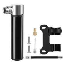Lightweight Small Bike Pump with Universal Valves for Road and Mountain Biking, Compact Handheld Tire Inflator