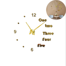 Adjustable Size Diy Fun Wall Clock, Clear To Read With 3D Effect, Modern Design For Living Room Decor, Environmental Protection Safe Materials And Cre