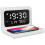 Smart Device Wireless Charging 3 In 1 Charging Station, Universal Compatibility Alarm Clock with Portable Cable Storage Box for Apple and Android Devi 1