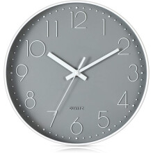 Modern Large Wall Clocks, Battery Operated, Analog Silent Non Ticking, Clock Decorate for Living Room, Office, Bedroom, Kitchen, Sturdy Abs Plastic Fr