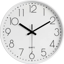 12 Inch Battery Operated Analog Silent Non Ticking Clock, Decorate for Living Room, Office, Bedroom, Kitchen, Modern Large Wall Clocks, Hd Glass