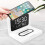 Smart Device Wireless Charging 3 In 1 Charging Station, Universal Compatibility Alarm Clock with Portable Cable Storage Box for Apple and Android Devi 6