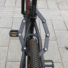Candado para bicicleta de diseño compacto, dispositivo antirrobo plegable de acero aleado de alta resistencia para ciclistas urbanos, código de