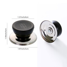Puxador de Tampa de Panela de Reposição, Base em Aço Inoxidável Resistente ao Calor com Design em Formato de Cogumelo, Tampa Isolante para