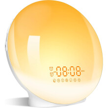 Wake Up Light For Kids, Adults & Heavy Sleepers, Sunrise Alarm Clock With Sunrise & Sunset Simulation, Dual Alarms, Tap-To-Snooze, FM Radio,