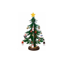Contagem regressiva para o Natal, ideia perfeita de presente de Natal, árvore de Natal de madeira para mesa, mini decoração de Papai Noel e boneco