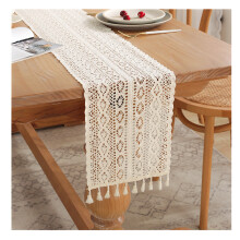 Vintage-Tischläufer aus Webstoff mit Pailletten, Boho-Stil für rustikale Landhausdekoration, elegante Blumenmuster, modische Fransen-Spitze, 12 x 72