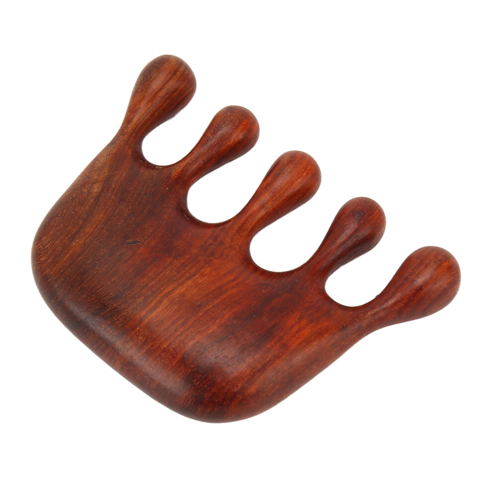 Unisex Rosewood Scalp Meridian Comb With Beeswax Finish - Relieves Stress