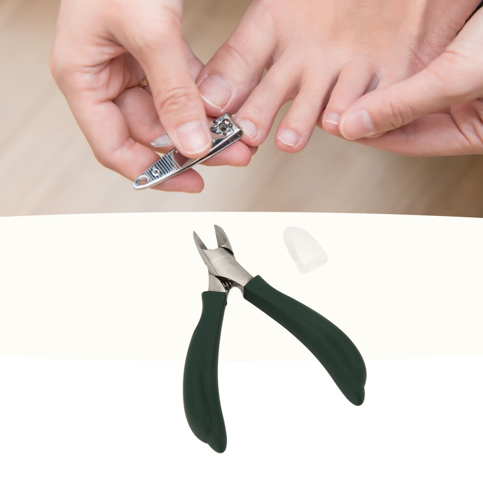 Stainless Steel Cuticle Nipper, Professional Nail Pliers, Dark Green