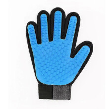 (1 Pair-Blue) 1 Pair Pet Grooming Glove Soft Pet Hair Remover Gentle Deshedding Brush Glove Deshedding Tool For Cats Dogs  Hair Remover Mitt Tw
