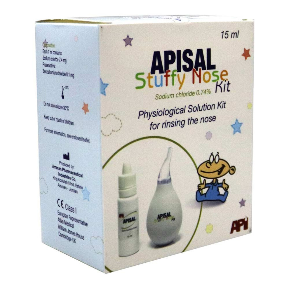 Baby Nasal Hygiene Kit | Apisal Saline Rinse & Suction Set 15ml