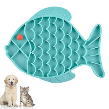 (Green) Pet Slow Feeder Dog Lick Mat Fun Alternative To Slow Feeder Dog Bowls Tw