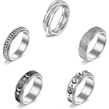 Bipolar Anxiety Ring for Women Spinner Ring for Anxiety Fidget Anxiety Ring Fidget Ring Spinner Ring for Anxiety Stress Ring Anti Anxiety Relief Rings