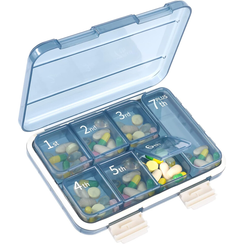 Medication Organizer for Daily Management, Lightweight Travel Pill Organizer with Easy to Carry Design, Compact Weekly Pill Case with Moisture-Proof S
