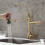 Gold Kitchen Faucet with Solid Brass Main Body, Dual Functionality, Practical Design for Modern Cooking Spaces 5