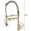 Gold Kitchen Faucet with Solid Brass Main Body, Dual Functionality, Practical Design for Modern Cooking Spaces 3