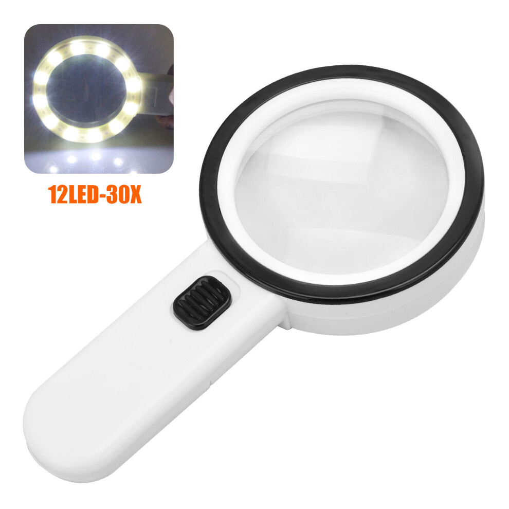 Light Illuminated Ed Magnifier, Real Glass Lens Magnifying Glass With For Clear, Stress-Free Reading & Inspection