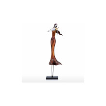 Statuie muzicală din fier forjat cu măiestrie rafinată, sculptură elegantă a unui violonist pentru expunere pe birou sau raft, operă de artă