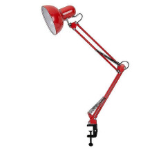 (Red) LED Eye Protection Table Lamp Long Arm Folding Clip Lamp Learning Nail Art Light Tw